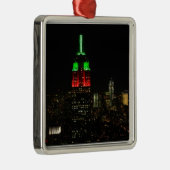夜01のエンパイア・ステート・ビルディングのクリスマス色 メタルオーナメント (右)