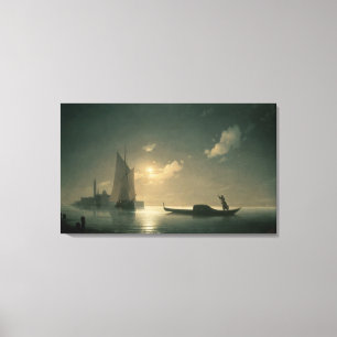 夜1843年までに海のGondolier キャンバスプリント