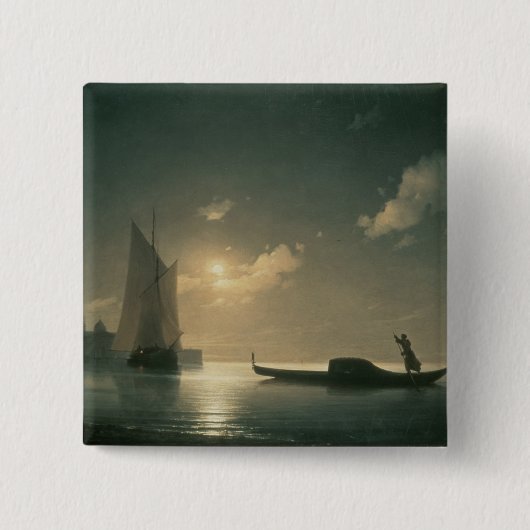 夜1843年までに海のGondolier 缶バッジ (正面)
