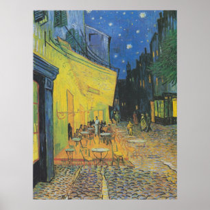 夜1888年のヴァンGOGH- Cafe台地 ポスター