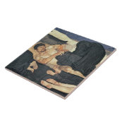 夜1890年(キャンバスの油) タイル (側面)