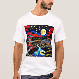 夜2時の神社 Tシャツ