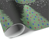 夜~のギフト用包装紙のクリスマスツリー ラッピングペーパー (ロールコーナー)