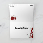 「夜」の(ゾンビ)誕生日車の震えパス カード (内部)