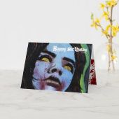 「夜」の(ゾンビ)誕生日車の震えパス カード (黄色い花)