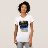 夜|サンフランシスコの色彩の鮮やかな女性 Tシャツ (正面フル)