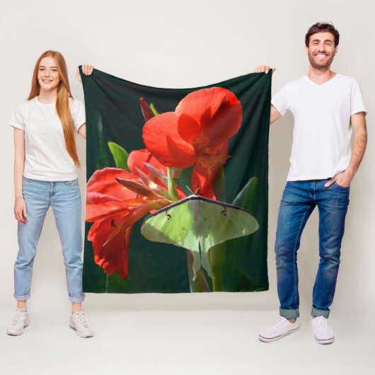 "夜" -ルナガの絵画の予想 フリースブランケット (インサイチュ)