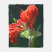 "夜" -ルナガの絵画の予想 フリースブランケット (正面)