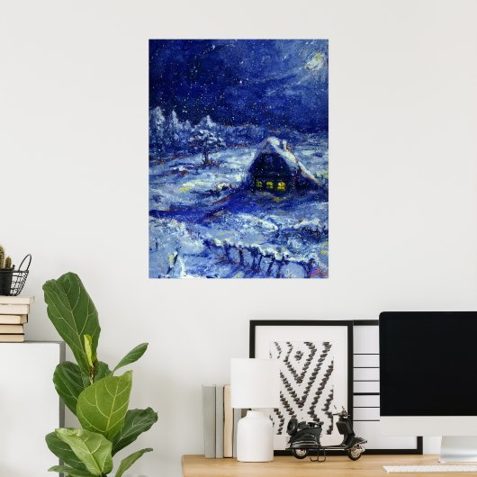 夜。冬。ロシア ポスター (ホームオフィス)