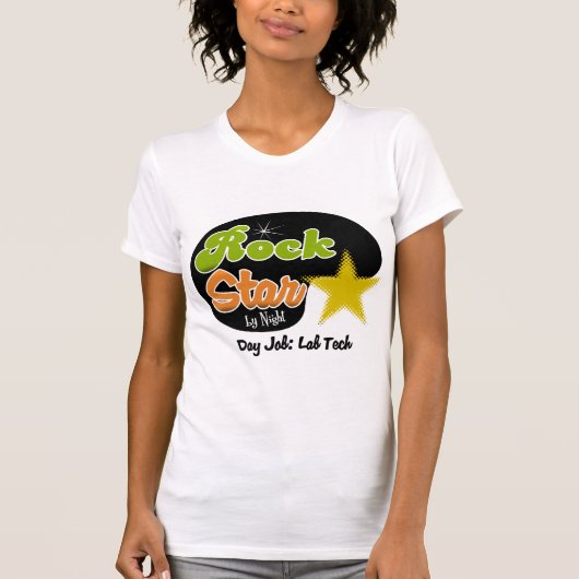 夜-日の仕事の実験室の技術までにロックスター Tシャツ (正面)