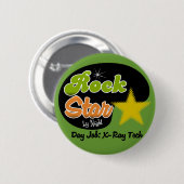 夜-日の仕事のX線の技術までにロックスター 缶バッジ (正面&裏面)