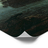 夜:月明かりの港、1748年 ポスター (角)