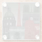 夜-赤までにパリの高度 ガラスコースター (裏面)