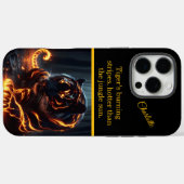 夜、輝く虎が徘徊する。 Case-Mate iPhoneケース (裏面 (横))