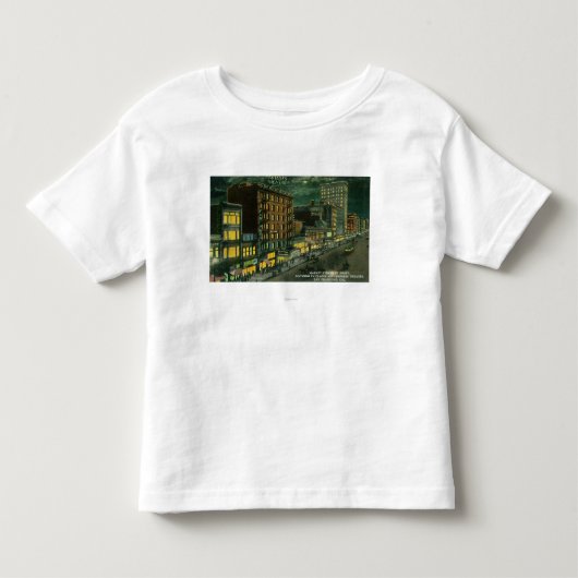 夜、Pantagesの皇后の劇場の市場St トドラーTシャツ (正面)
