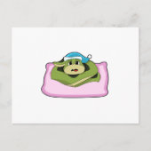 夜capで寝ている蛇 ポストカード (正面)