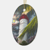 夜Key West、フロリダの灯台 セラミックオーナメント (左)