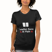 夜Tシャツのカナダのビーバー