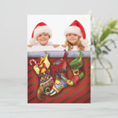 夢いっぱいのクリスマスストッキングフォトカード|過去記事 シーズンカード (スタンド正面)