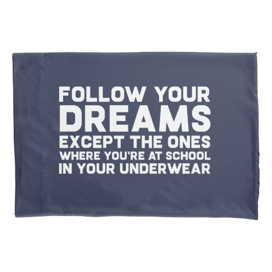 夢おもしろい後を追のジョーク 枕カバー (正面)