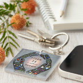 夢および希望についてのやる気を起こさせるな引用文 キーホルダー (正面右)