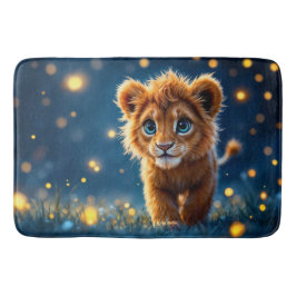 夢お洒落のような情景の金獅子 バスマット