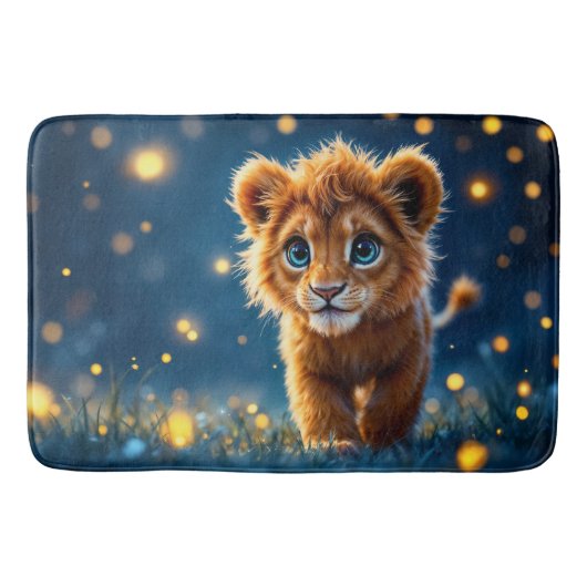 夢お洒落のような情景の金獅子 バスマット (正面)