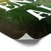 夢お洒落のような風景のキノコ ポスター (角)