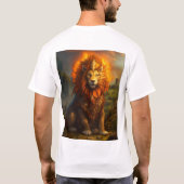 「夢お洒落見のライオンTシャツデザイン」 Tシャツ (裏面)