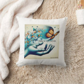 夢お洒落：蝶のブリスピロー クッション (ブランケット)