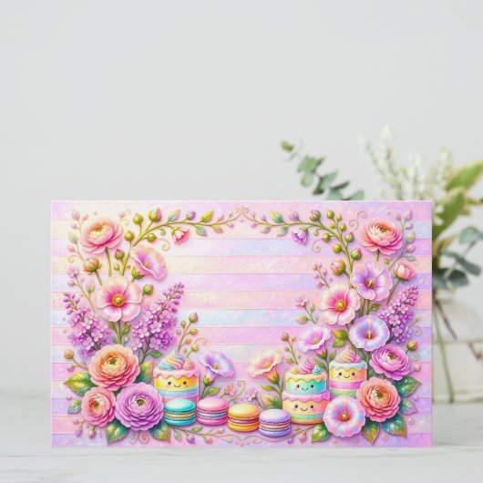 夢かわいいケーキ文房具 便箋 (スタンド正面)