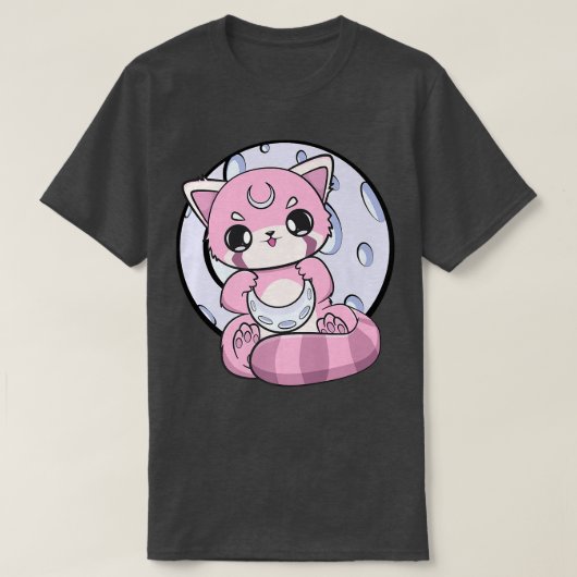 夢かわいいレッドパンダムーンフェアリー渓原宿沼後 Tシャツ (デザイン正面)