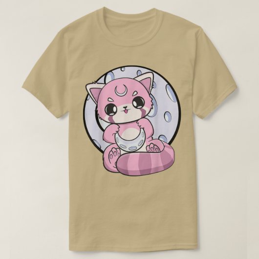 夢かわいいレッドパンダムーンフェアリー渓原宿沼後 Tシャツ (デザイン正面)