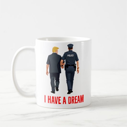 夢がある 反トランプ コーヒーマグカップ (左)