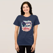 夢がここ繁栄 – 鮮やか & Upifting抽象芸術 トライブレンドTシャツ (正面全面)