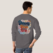 夢がここ繁栄 – 鮮やか & Upifting抽象芸術 Tシャツ (裏面フル)
