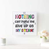 夢が可愛与えいなんて何も思い出せない スクエア壁時計 (ホーム)