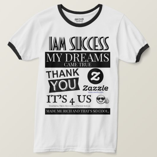 夢が叶いました Tシャツ (デザイン正面)
