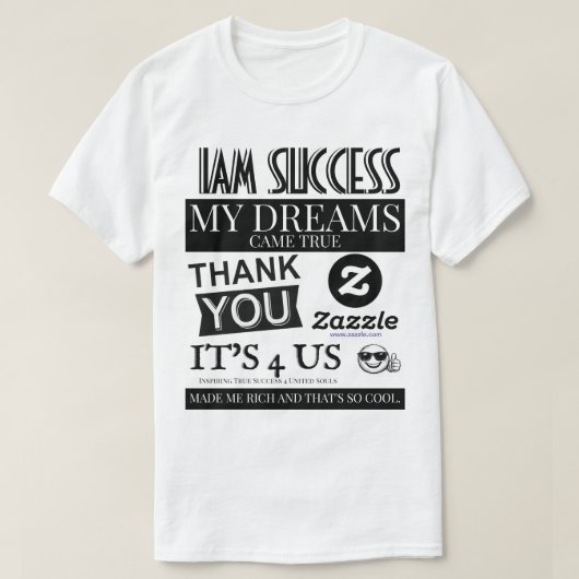 夢が叶いました Tシャツ (デザイン正面)