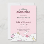 夢が叶う クラウドナイン ベビーシャワー 招待状 (正面)