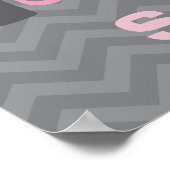 夢が大きくて小さい子 - 灰色とピンクの象 ポスター (角)