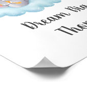 夢が大きく 青い象の赤ちゃん男の子の壁アート ポスター (角)