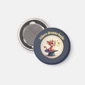 夢が始まる場所 – かわいいドラゴンマグネット マグネット (正面/裏面)