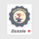 夢が始まる場所 – Cute Dragon シール (シート)