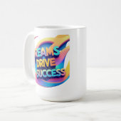 夢が成功を導く コーヒーマグカップ (正面左)