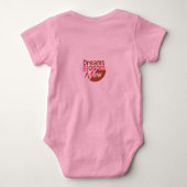 夢が新たに咲くTシャツ ベビーボディスーツ (裏面)