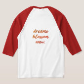 夢が新たに咲くTシャツ Tシャツ (レイダウン裏面)
