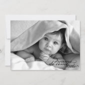 夢が真来の実現{誕生のお知らせ} 案内状 (正面)