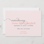 夢が真来の実現{誕生のお知らせ} 案内状 (裏面)