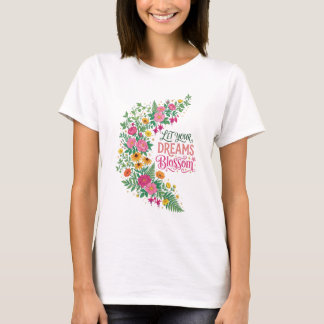 夢が花開くフラワーリースTシャツ Tシャツ